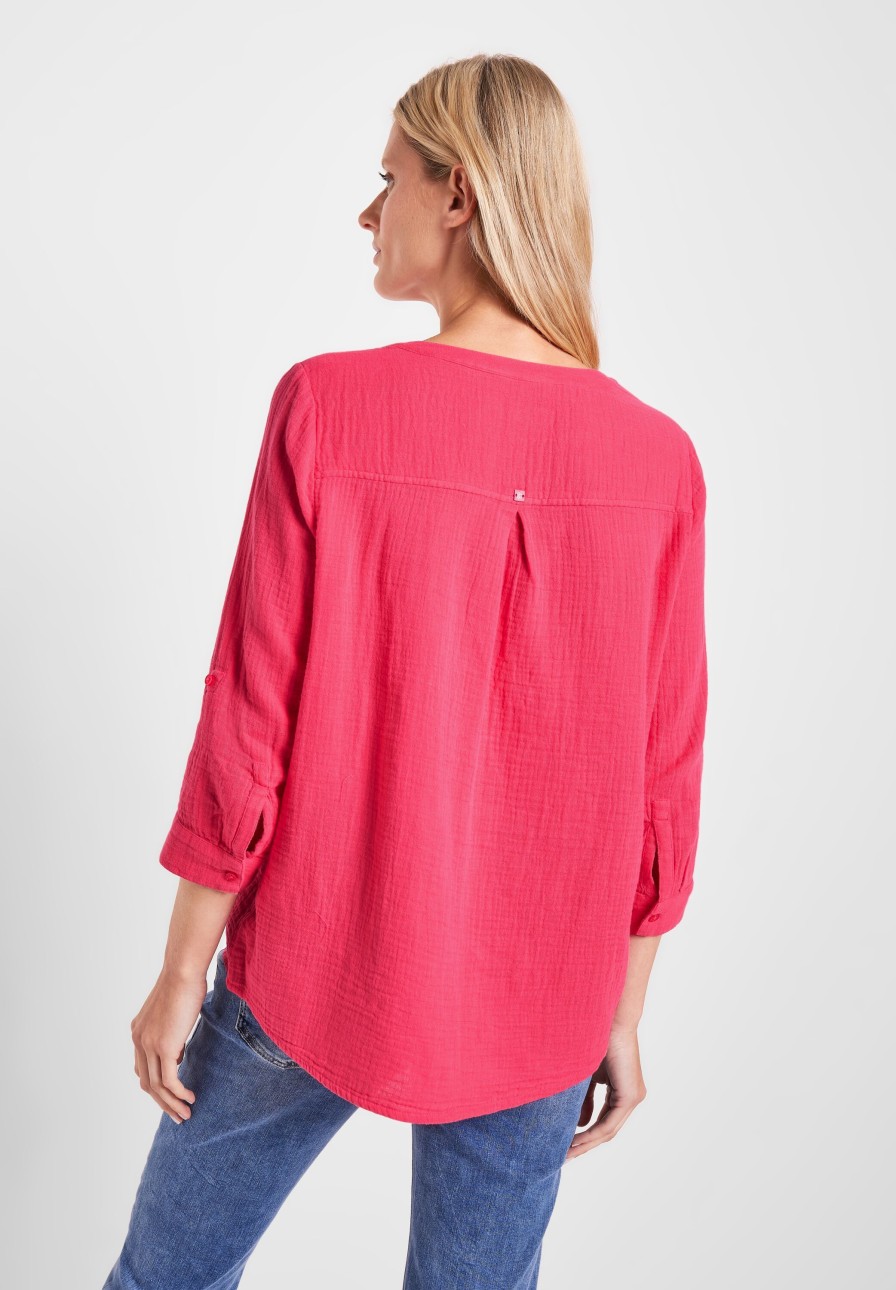 Dames Cecil | Cecil Musselin Blouse Strawberry Red 343928 14472