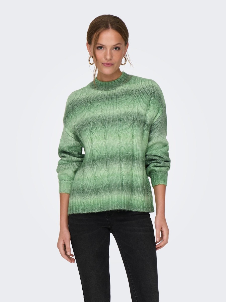 Dames Jacqueline de Yong | Jdy Kabel Trui Smoke Green 15307567