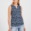 Dames Cecil | Cecil Print Top Deep Blue 319561 30128