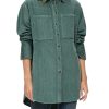 Dames S.Oliver | Qs By S. Oliver Corduroy Blouse Blue Green 2131762