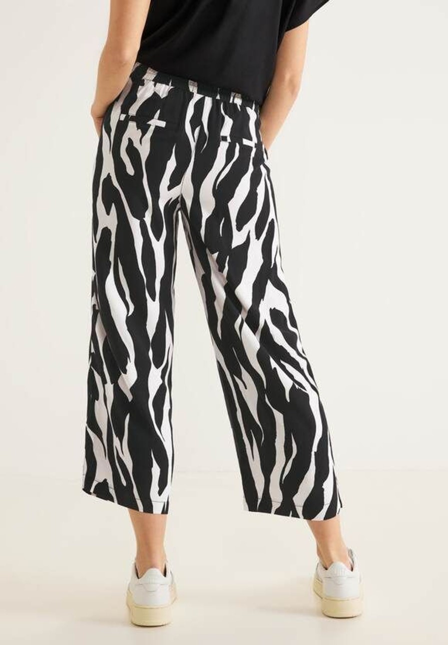 Dames Street One | Street One Print Broek Black 376414 20001