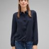 Dames Street One | Street One Blouse Deep Blue 344277 11238