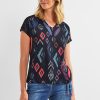 Dames Cecil | Cecil Print Shirt Met Kant Night Sky 320261 34077