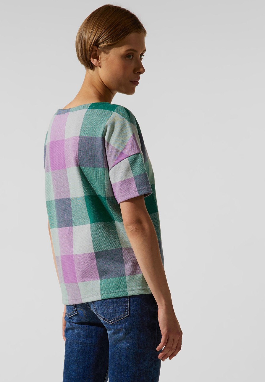 Dames Street One | Street One Ruit Trui Meta Lilac 320253 35141