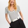 Dames Esprit | Esprit Streep Shirt Black 073Eo1K304 001