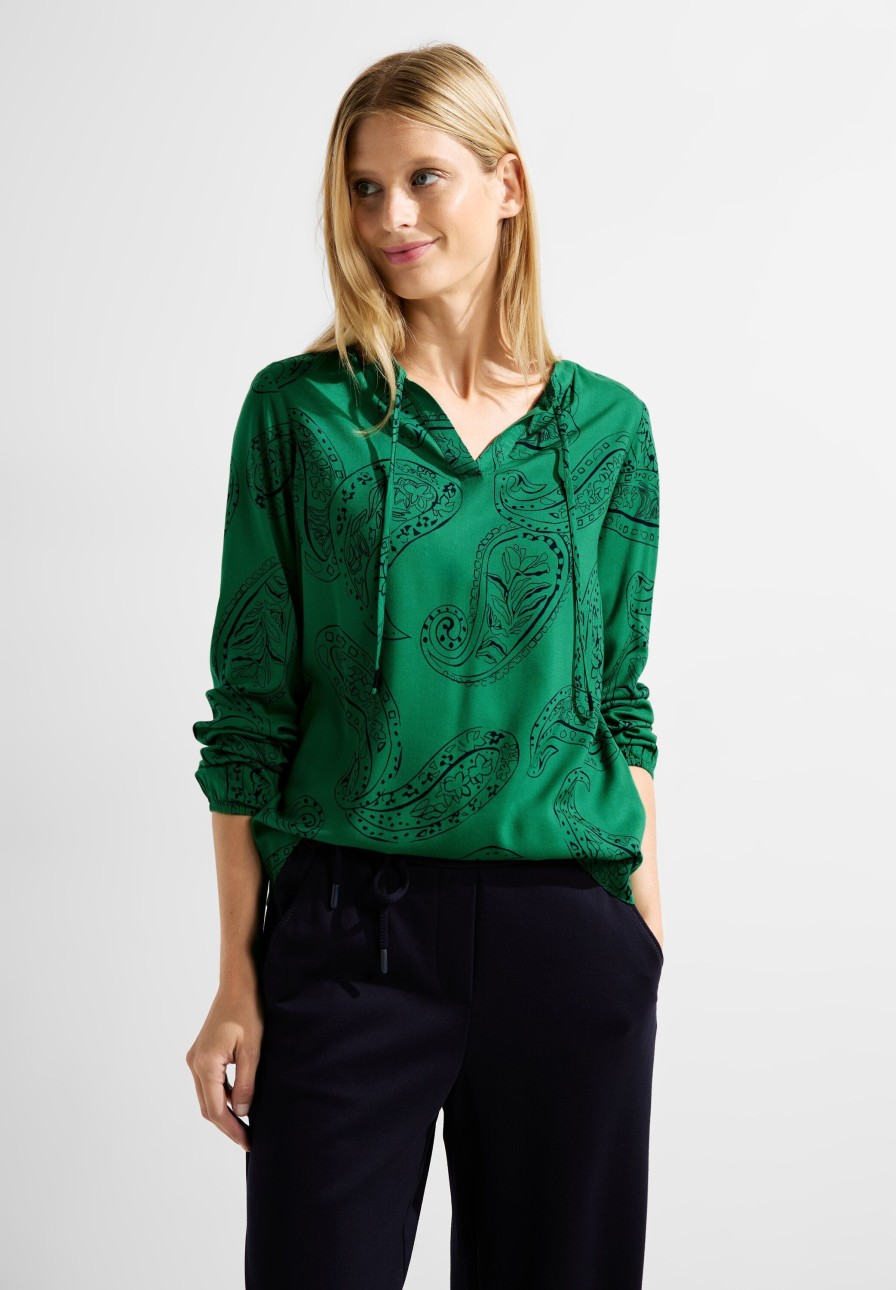 Dames Cecil | Cecil Print Blouse Easy Green 344260 25069