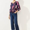 Dames Street One | Street One Print Blouse Purple Brown 344168 35177