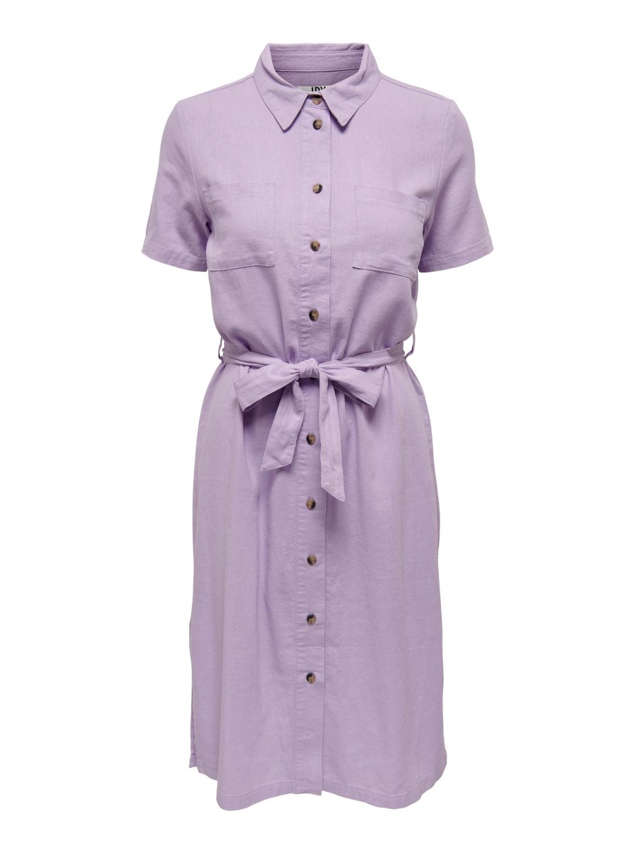 Dames Jacqueline de Yong | Jdy Linnen Blouse Jurk Purple Rose 15287227