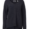 Dames Esprit | Esprit Wollen V-Hals Trui Navy 993Ee1I329 404