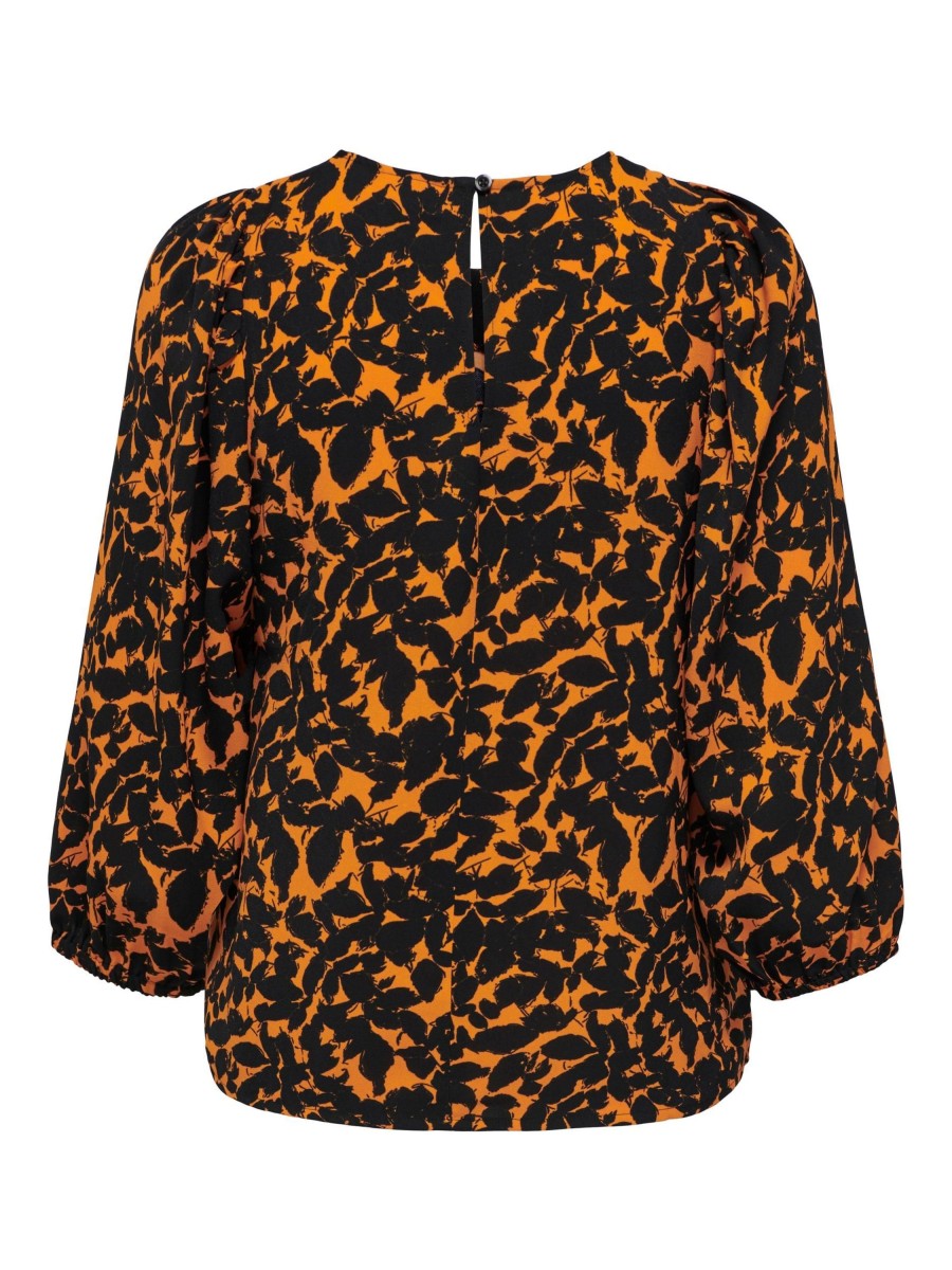 Dames Jacqueline de Yong | Jdy Print Blouse Orange Pepper 15270946