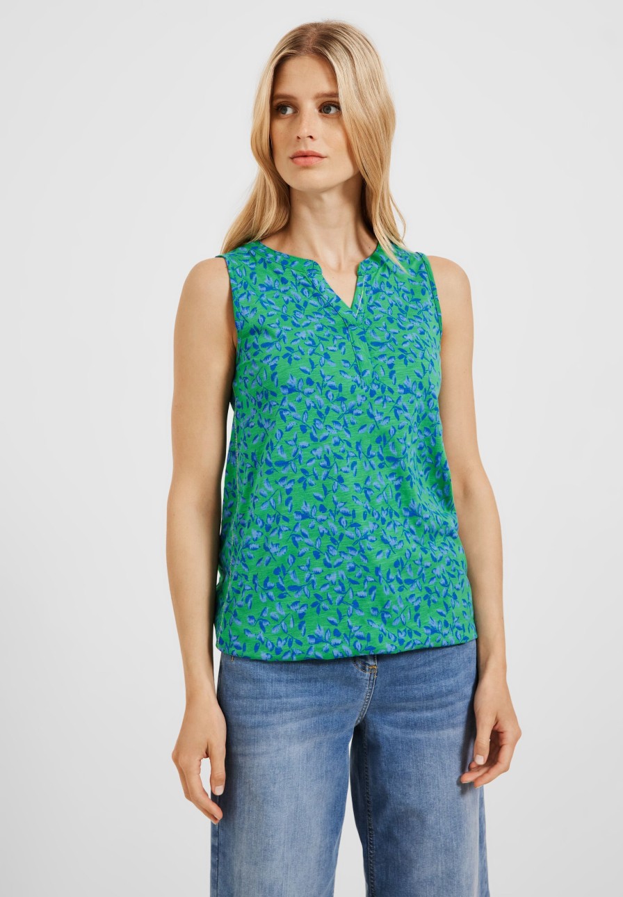 Dames Cecil | Cecil Print Top Fresh Green 319561 34794