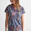 Dames Cecil | Cecil Print Shirt Night Sky Blue 320236 34077