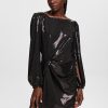 Dames Esprit | Esprit Glans Jurk Zwart 112Eo1E315 001