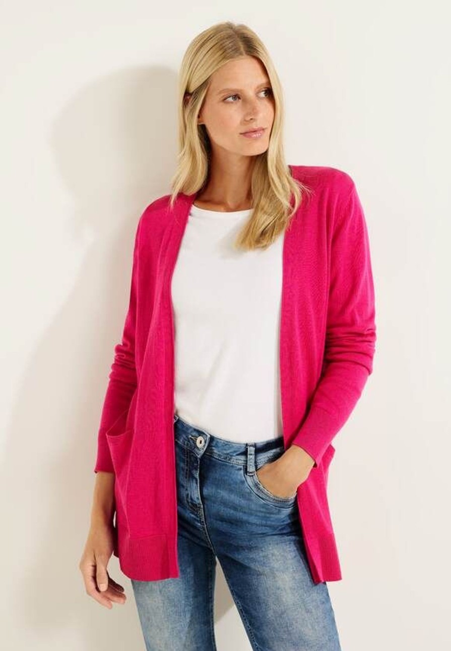 Dames Cecil | Cecil Openvallend Vest Cool Pink 253609 15095