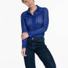 Dames Tramontana | Tramontana Kanten Blouse Bright Blue C15-09-401