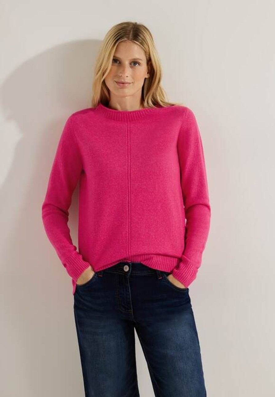 Dames Cecil | Cecil Zachte Brei Trui Cosy Coral 302374 15271