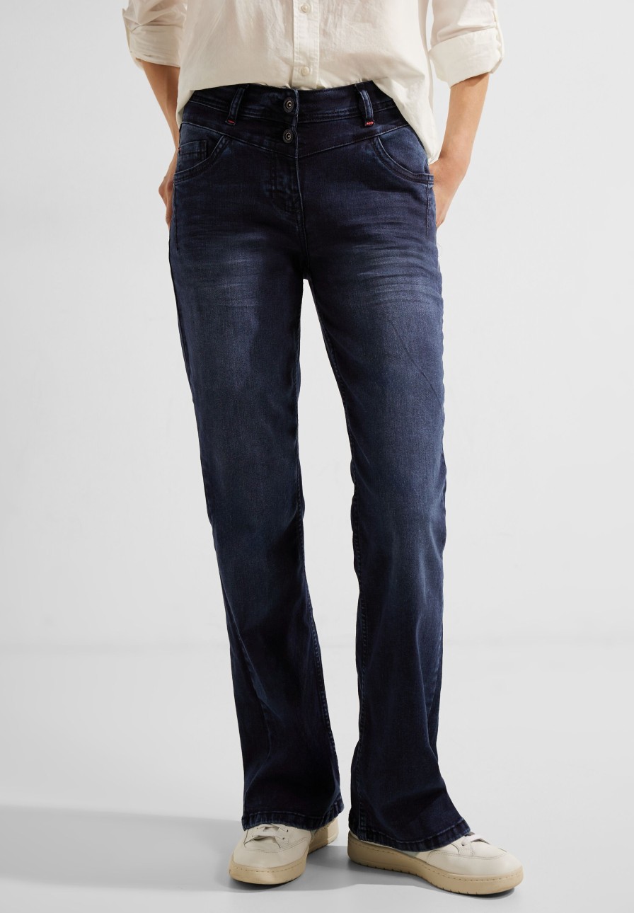 Dames Cecil | Cecil Denim Toronto Bootcut Blue Black 376842 1443