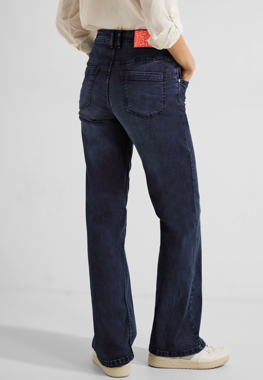 Dames Cecil | Cecil Denim Toronto Bootcut Blue Black 376842 1443