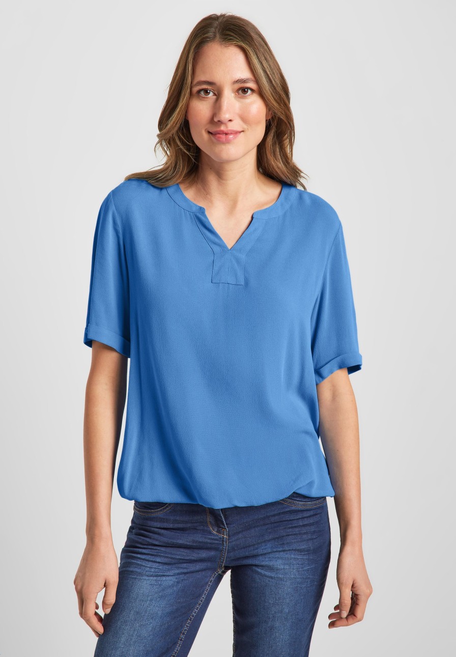 Dames Cecil | Cecil Shirt Marina Blue 343925 12770