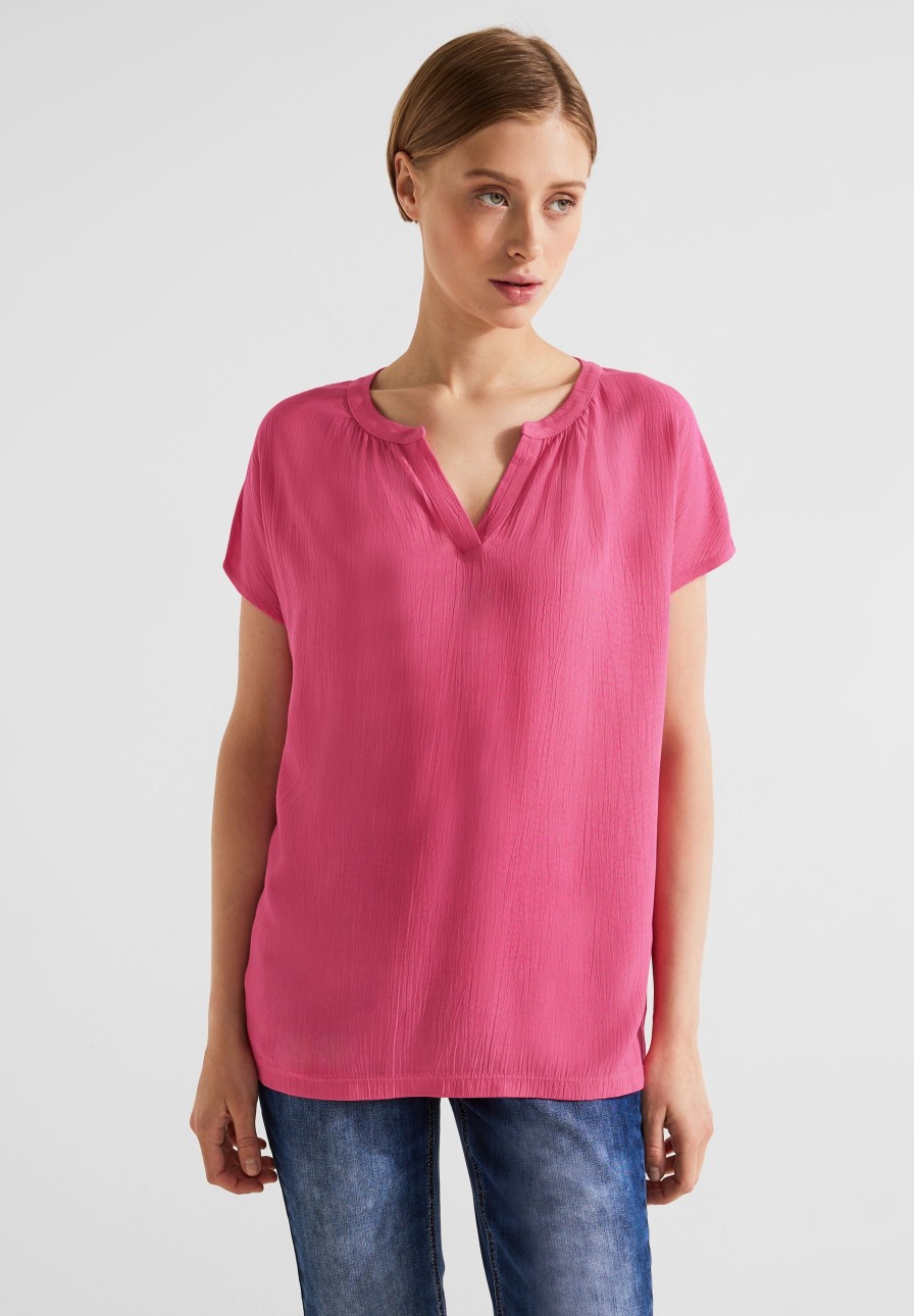 Dames Street One | Street One Blouse Shirt Berry Rose 320123 14647