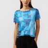 Dames Street One | Street One Print Shirt Dahlia Blue 320369 35170