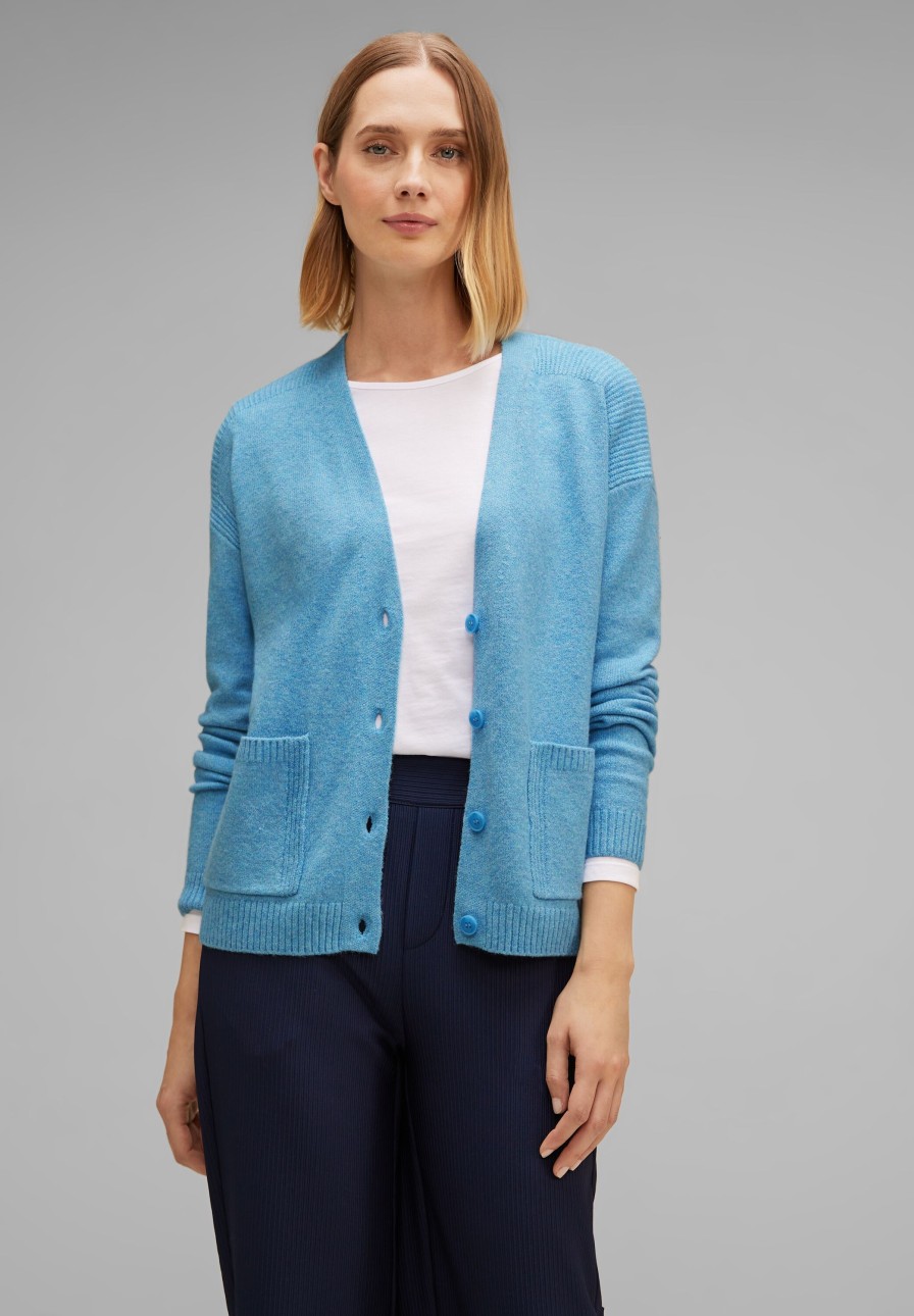 Dames Street One | Street One Vest Light Aquamarine 253689 15374