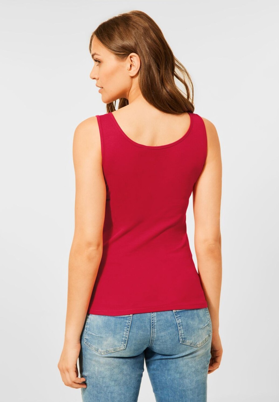 Dames Cecil | Cecil Basis Top Hot Red 317514 13987