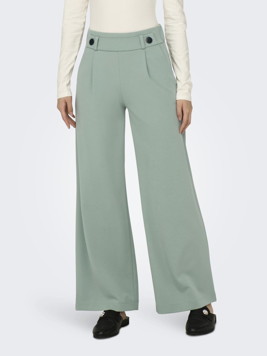 Dames Jacqueline de Yong | Jdy Wijde Jersey Broek Chinios Green 15208430