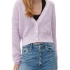 Dames S.Oliver | Qs Brei Vest Creme Lilac 2127123 02W0