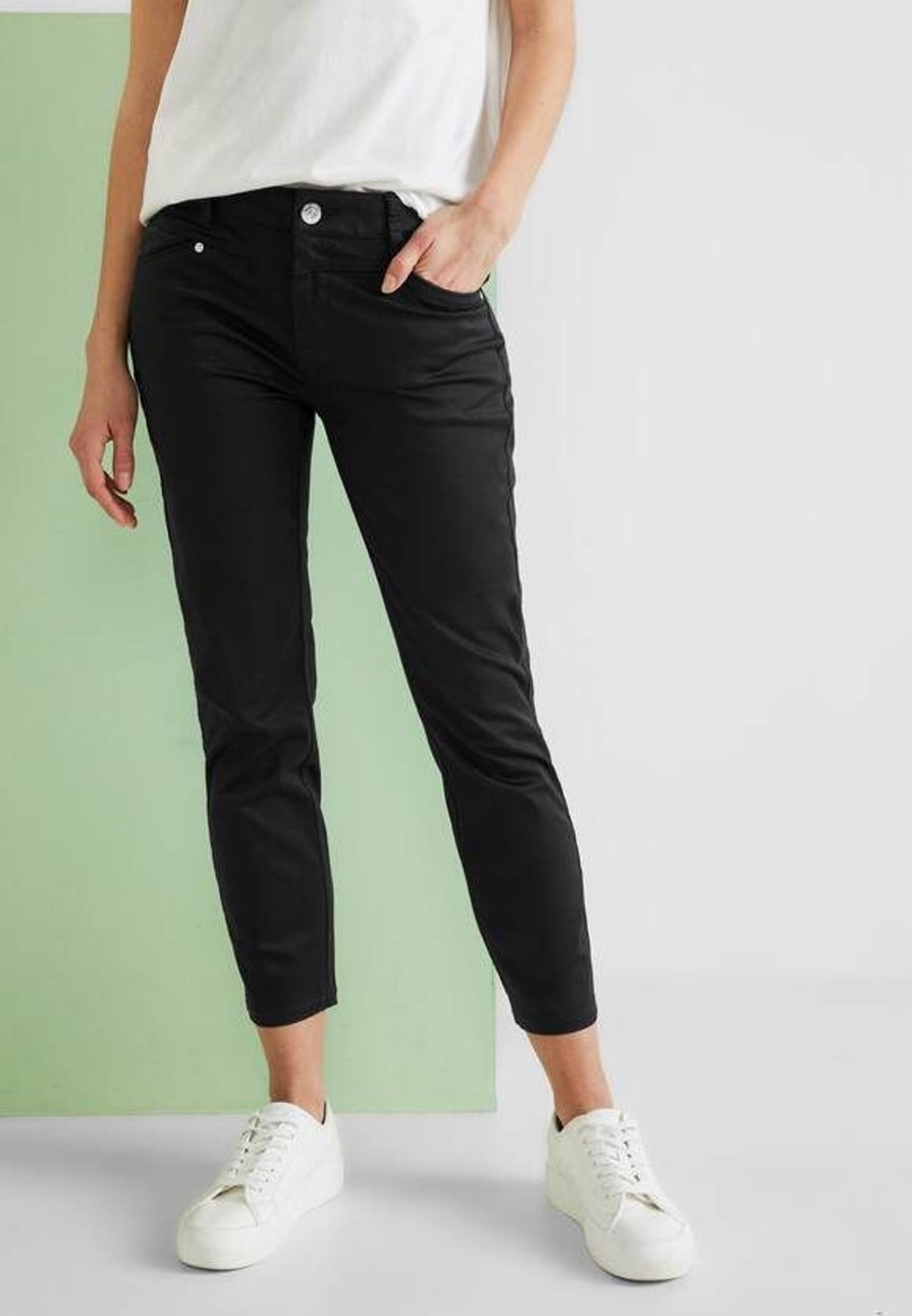 Dames Street One | Street One 7/8 Broek Yulius Black 376146 10001