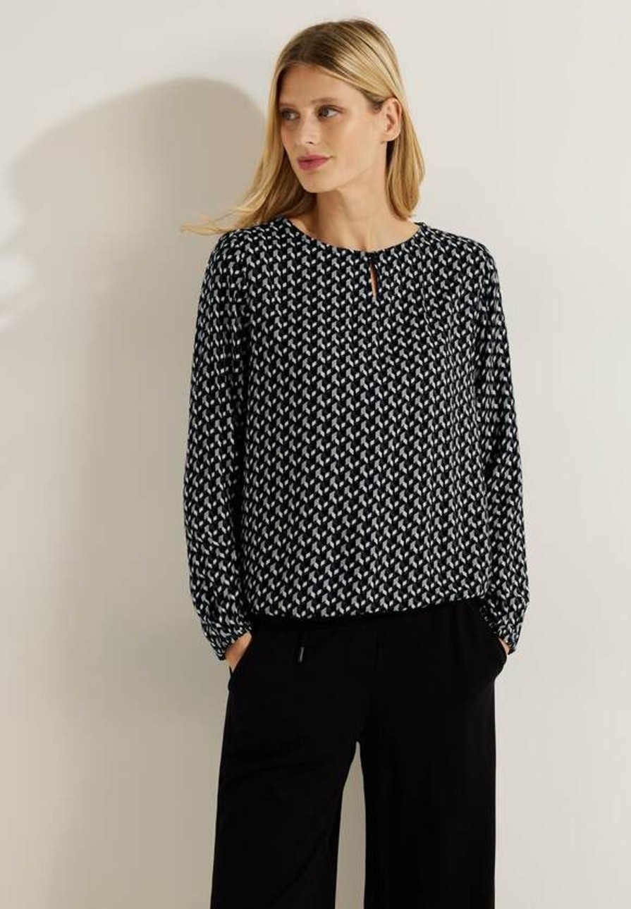 Dames Cecil | Cecil Print Blouse Black 344320 30001