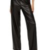 Dames S.Oliver | Qs By S. Oliver Vegan Leather Broek Black 2140549