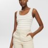 Dames Esprit | Esprit Streep Top Light Taupe 993Ee1K345 262