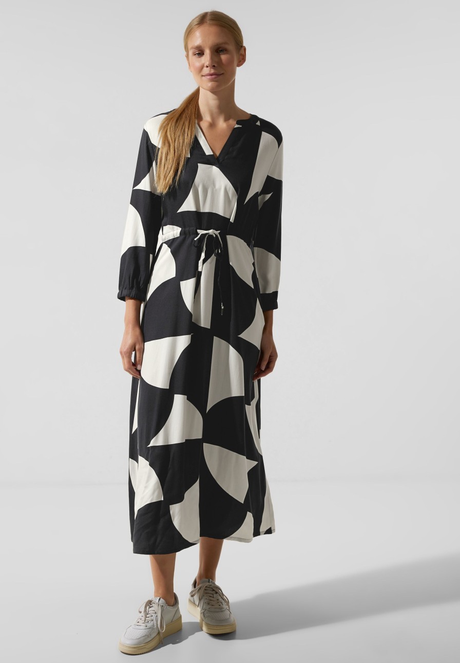 Dames Street One | Street One Print Jurk Black 143691 20001