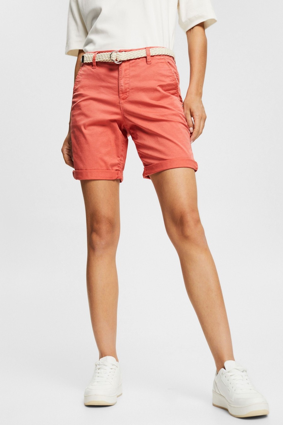 Dames Esprit | Esprit Chino Short Coral 992Ee1C302 645