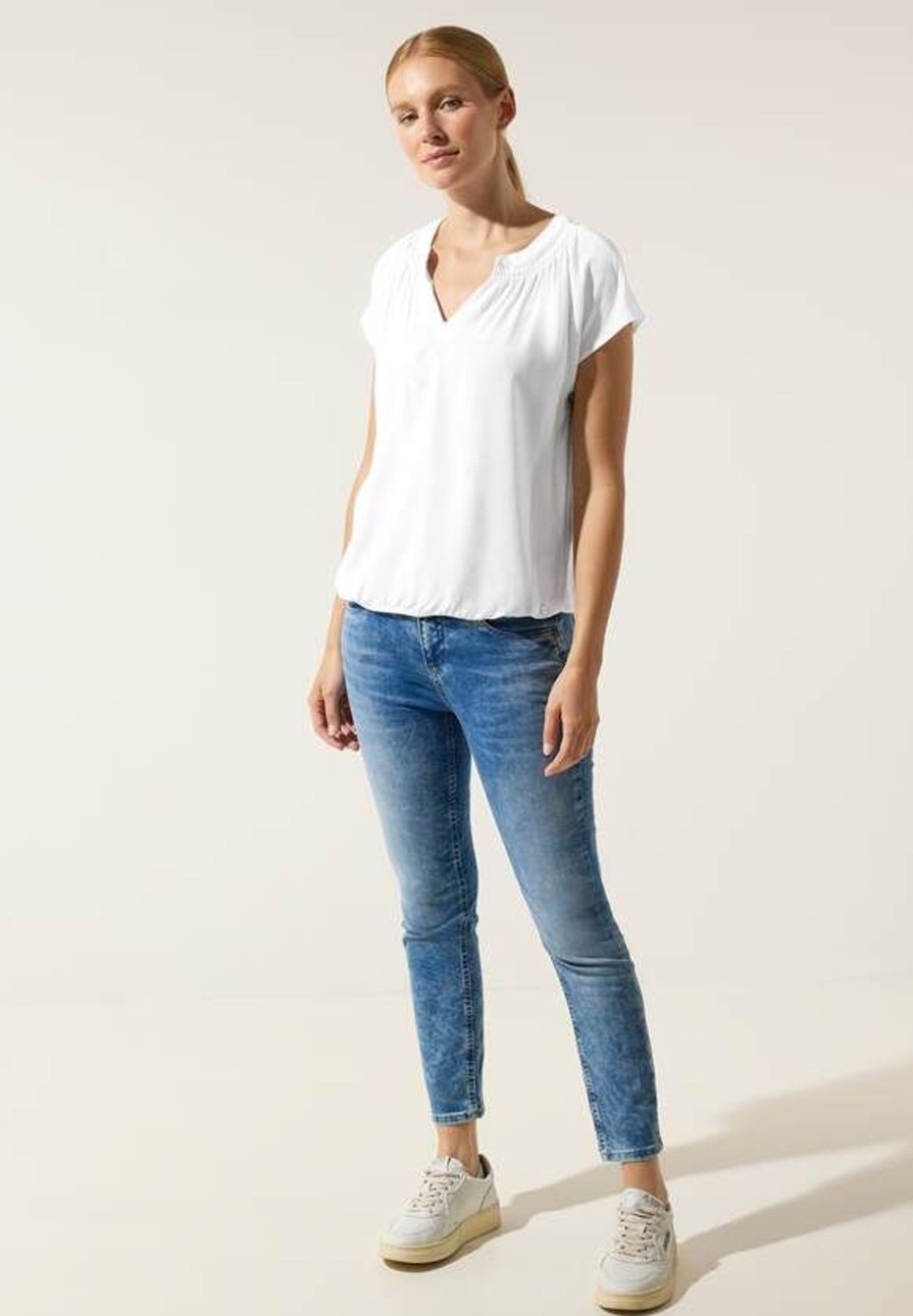 Dames Street One | Street One Shirt Blouse White 344065 10000