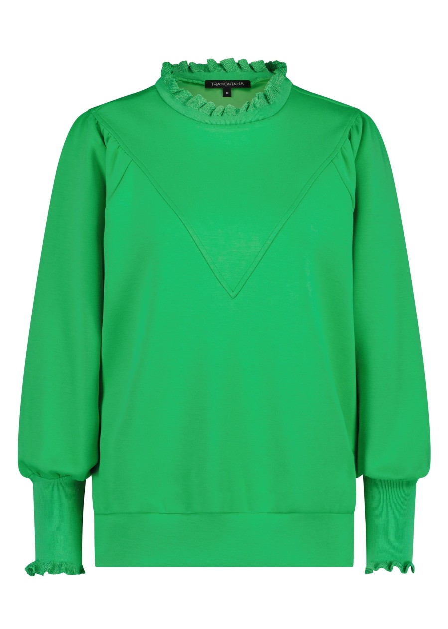 Dames Tramontana | Tramontana Sweater Green C13-10-602 6000