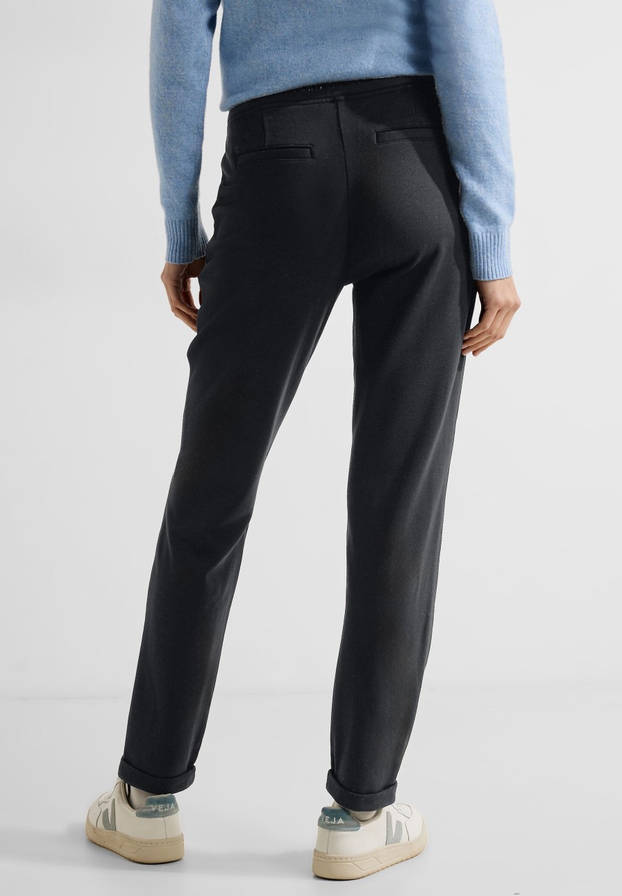 Dames Cecil | Cecil Jersey Broek Tracy Black 377015 10001