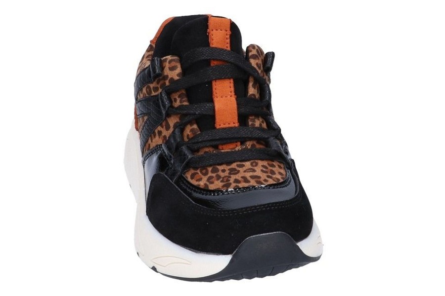 Dames Comforta | Super Cracks Sneaker Black Orange 481516