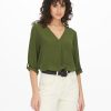 Dames Jacqueline de Yong | Jdy Blouse 3/4 Mouw Dark Olive 15226911