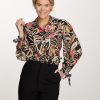 Dames Tramontana | Tramontana Print Blouse Zwart Q04-06-301