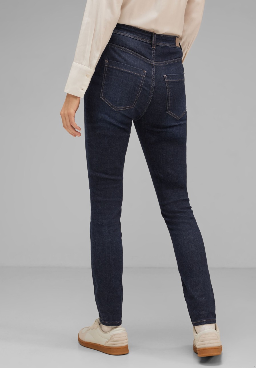 Dames Street One | Street One Skinny Jeans Indigo Blue 376796 15285