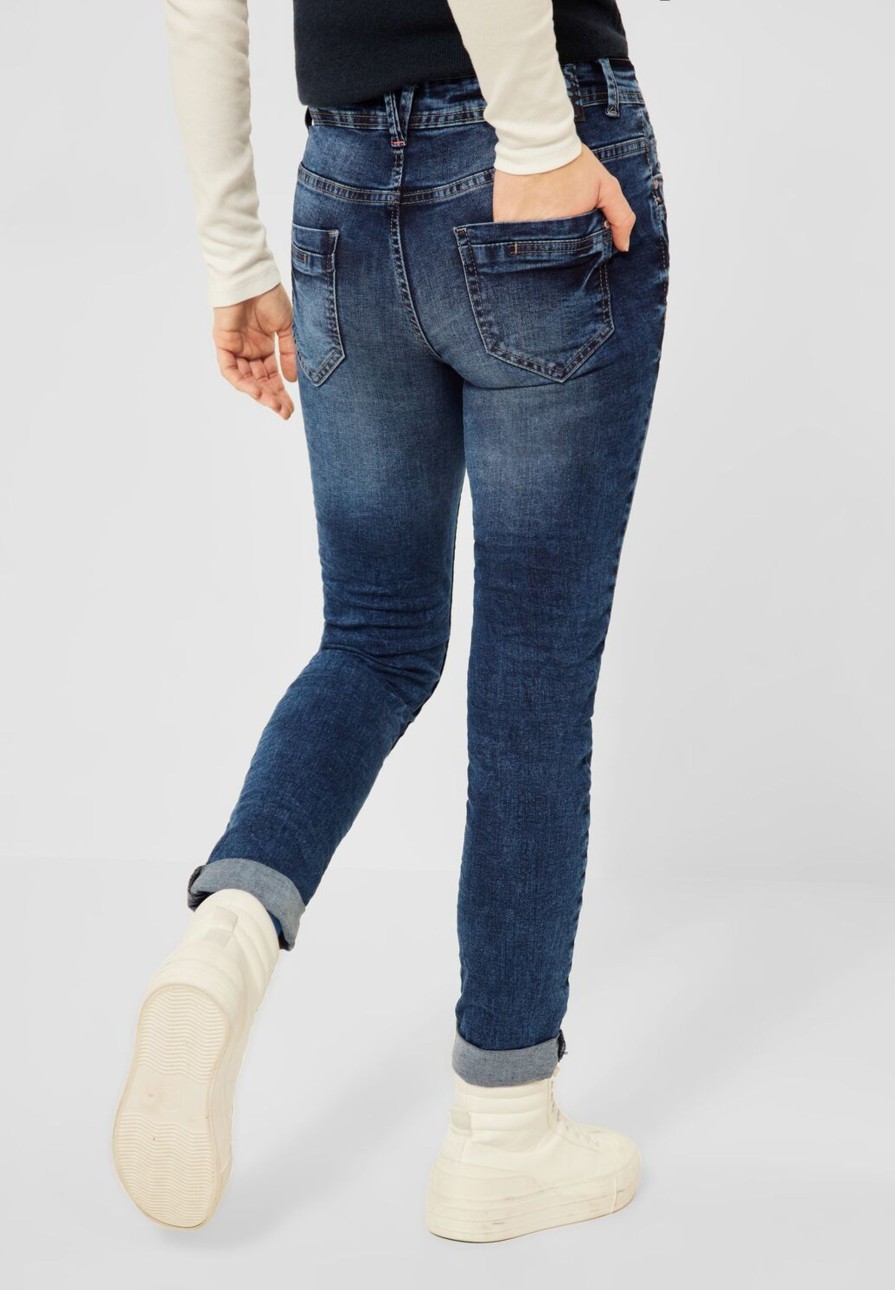 Dames Cecil | Cecil Denim Scarlett Mid Blue 374669 10235