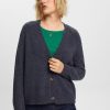 Dames Esprit | Esprit Knopen Vest Navy 993Ee1I330 404