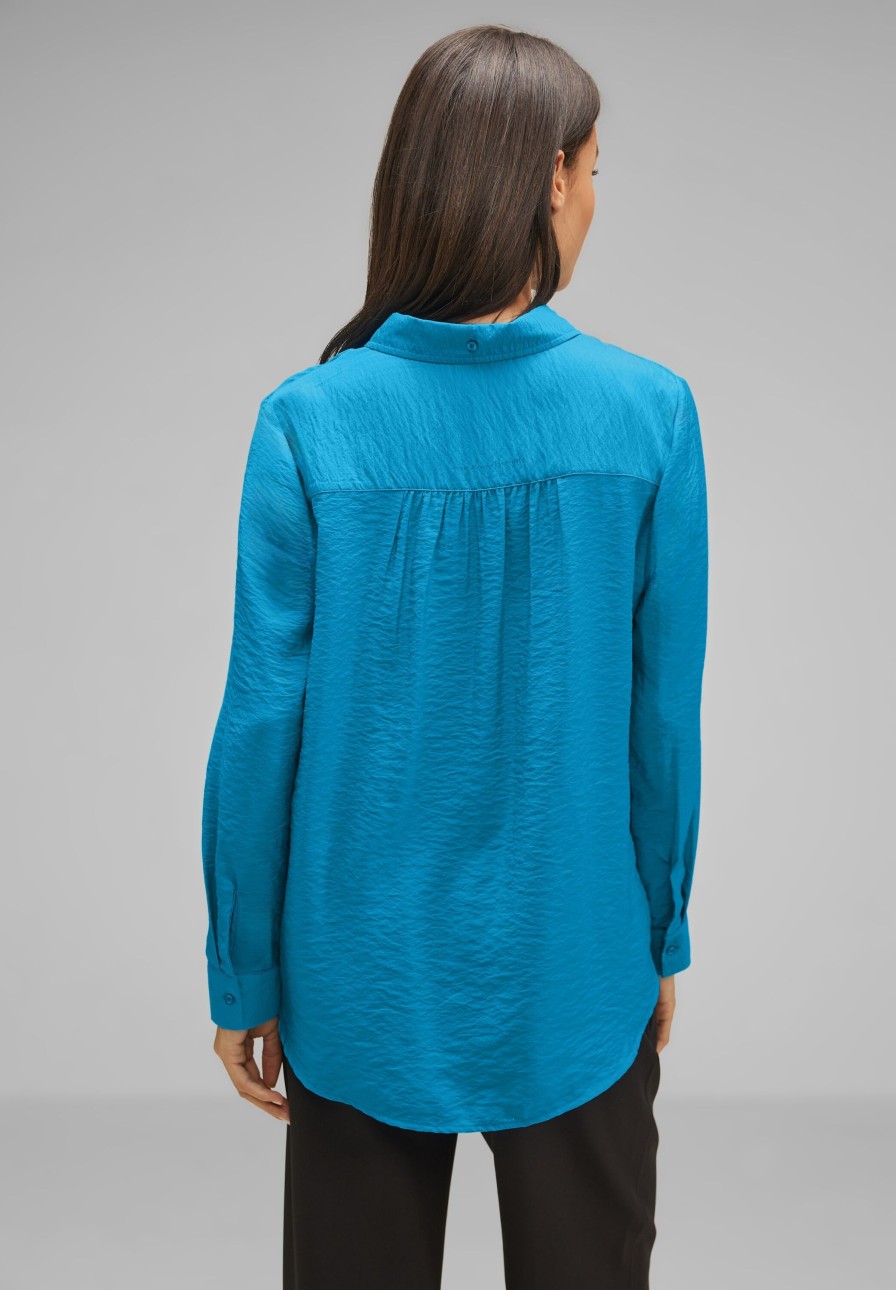 Dames Street One | Street One Viscose Blouse Aquamarine 344286 15371