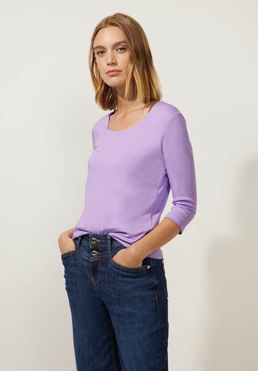 Dames Street One | Street One 3/4 Mouw Shirt Pure Lilac 317588 15289