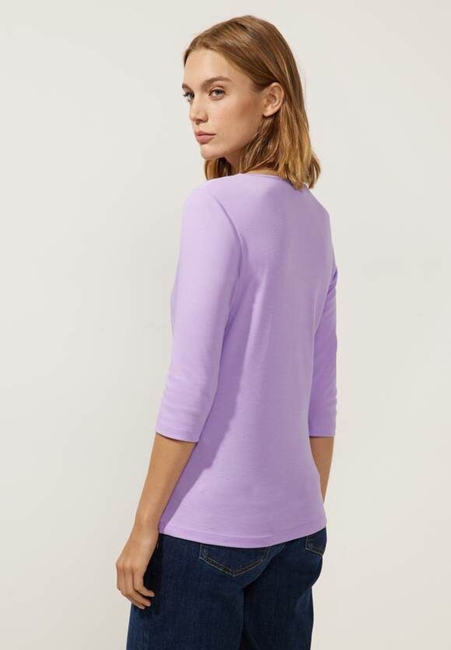 Dames Street One | Street One 3/4 Mouw Shirt Pure Lilac 317588 15289