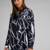 Dames Street One | Street One Lange Print Blouse Deep Blue 344284 212