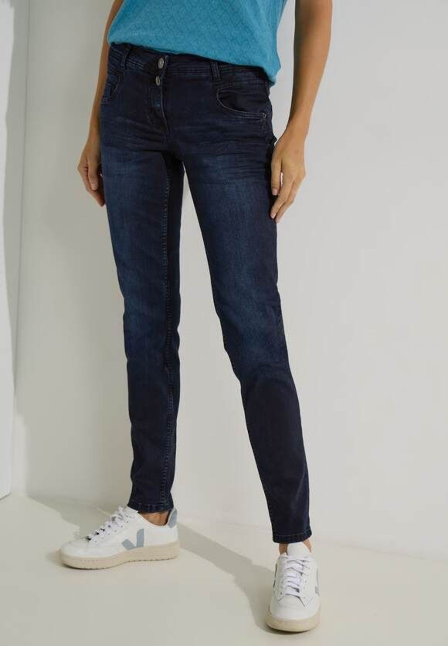 Dames Cecil | Cecil Denim Scarlett Blue Black 376508 13555