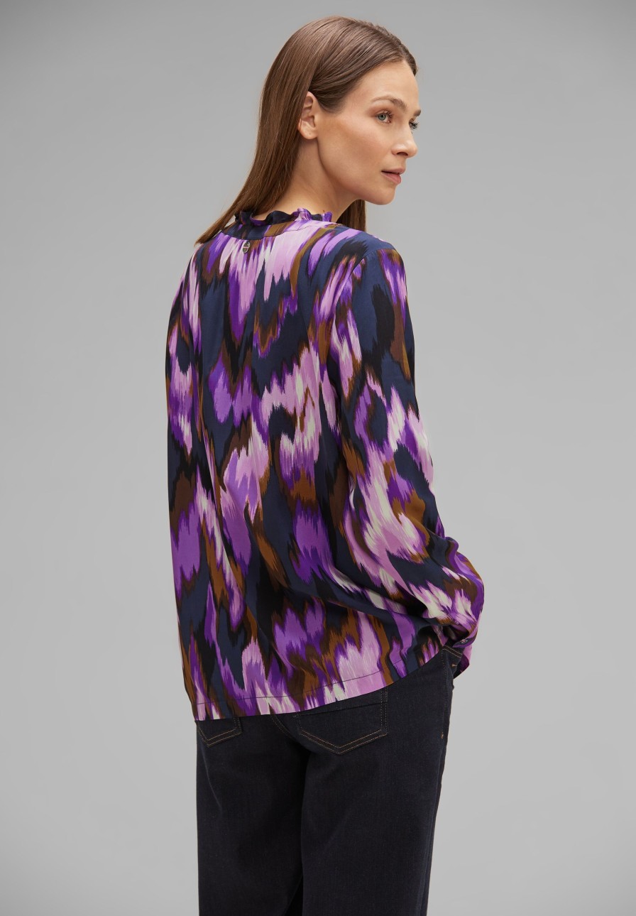 Dames Street One | Street One Print Blouse Pure Lilac 344339 35408